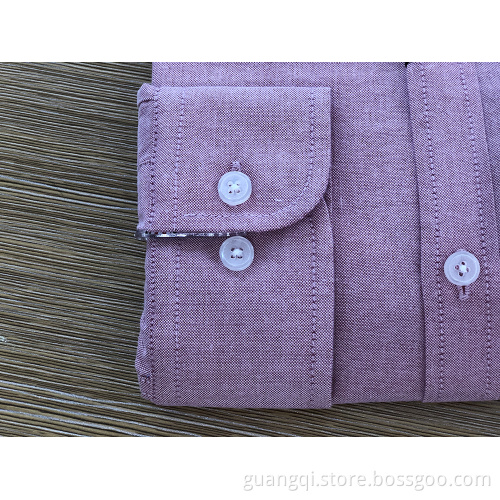 Bright color button-down male long sleeve shirt